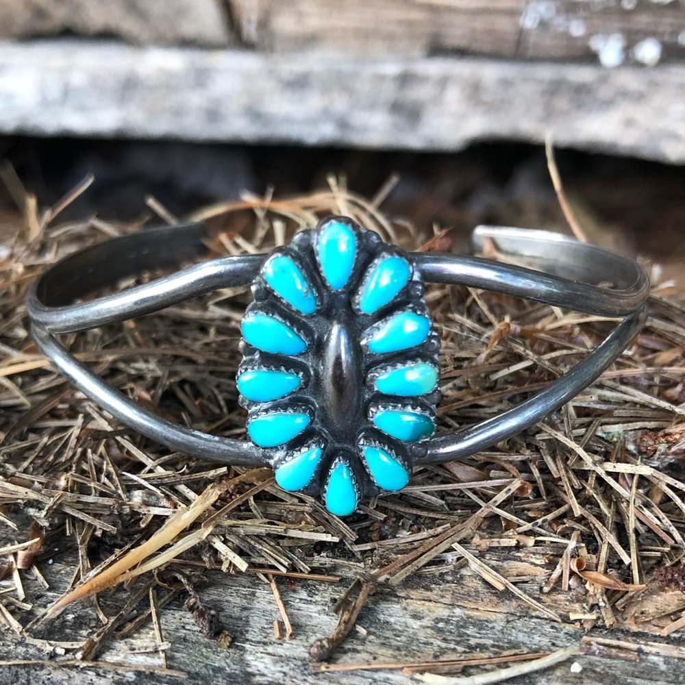 Sterling turquoise southwestern bracelet